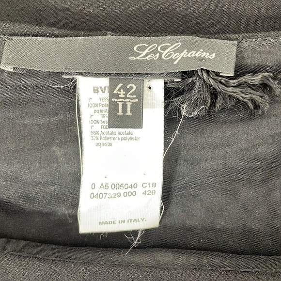 Les Copains Dress Italy Sleeveless Midi Cowl Neck Black Size 42 US 6 - Picture 11 of 16